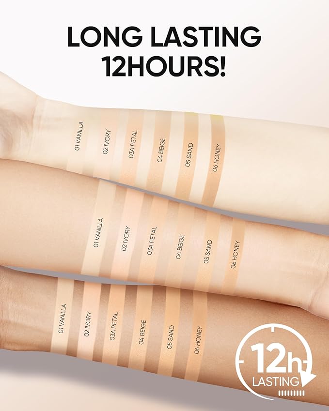 Cushion Foundation | Cover All Perfect Air Cushion | SPF 35 PA++++ | Oil-Control Waterproof Fondation Sweatproof Matte Finish Poreless Foundation Flawless BB Cream CC Makeup