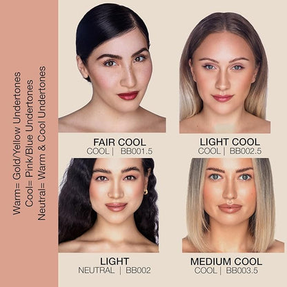 bellapierre BB Cream with SPF 20 - Tinted Sunscreen, Concealer, Matte Foundation, & Moisturizing Face Cream | Lightweight Formula + Pump Top Applicator | Non-Toxic & Paraben Free | 1.7 Oz - Tan