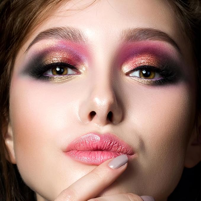 7 Colors Glitter Eyeshadow Palette, Shimmer Full Face Makeup Palette, Professional Eye Makeup Palette for Eyes, Lips, Contour & Blush