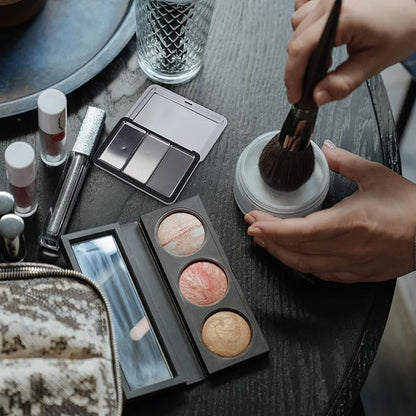 Beaupretty Empty Eyeshadow Palette Eyeshadow Metal Palettes 3 Grids Makeup Blusher Lipstick Box Empty Eyeshadow Pan Cosmetic Storage Container Travel Makeup Organizer Case for Women