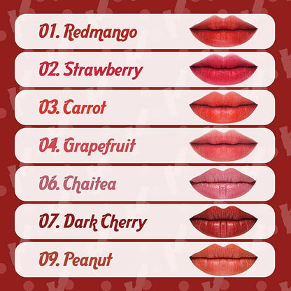 THESAEM Saemmul Mousse Candy Tint #7 Dark Cherry Mousse - High Pigment Matte Finish Long Lasting Lip Stain with Honey Extracts to Hydrate Lips - Weightless & Smudge-Proof, 0.3 fl.oz.