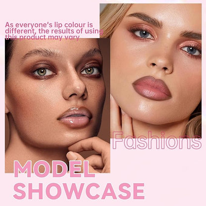 Nude Matte Lip Liner and Lipstick Lip Gloss Combo Set, Long-Lasting Creamy Lip Crayon Moisturizing Glossy Plumping Lip Gloss Lip Glow Oil with Lip Liner Makeup