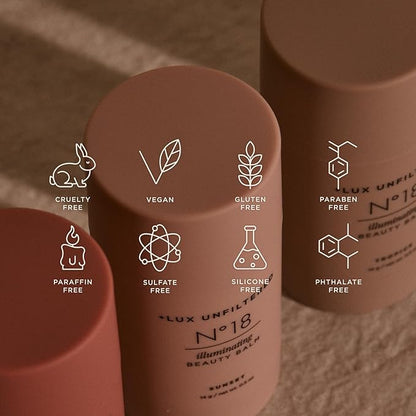+ Lux Unfiltered N°18 Illuminating Beauty Balm - Highlighter Stick with Mango Butter - Buildable and Blendable Highlighter Makeup Stick - Vegan & Cruelty Free - Salty (A Sheer Opal Gloss)