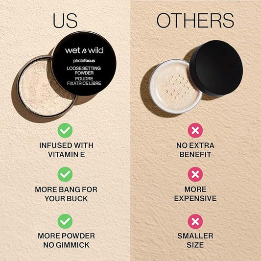 wet n wild Loose Setting Powder Photo Focus Loose Finishing Powder Off-White Translucent