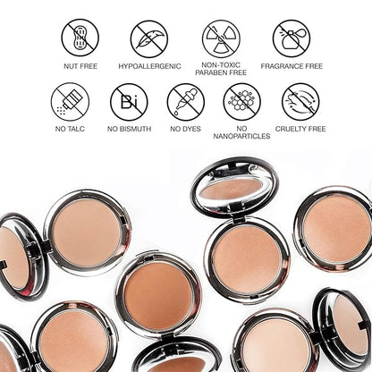 bellapierre Compact Mineral Foundation SPF 15 | Vegan & Cruelty Free Natural Makeup | Full Coverage Matte Foundation | Hypoallergenic | Oil & Talc Free - 0.35 Oz - Café