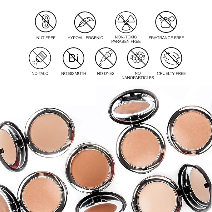 bellapierre Compact Mineral Foundation SPF 15 | Vegan & Cruelty Free Natural Makeup | Full Coverage Matte Foundation | Hypoallergenic | Oil & Talc Free - 0.35 Oz - Double Cocoa