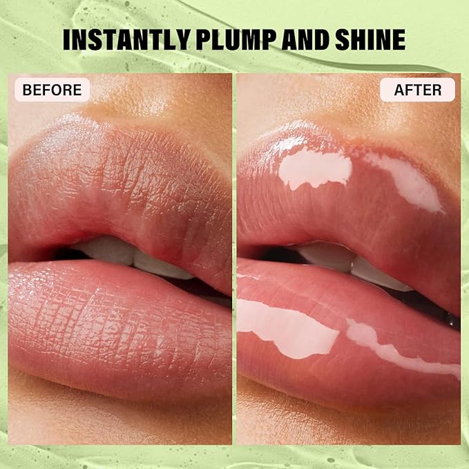 Boobeen Clear Lip Gloss Set, Fruity Lip Plumper Gloss And Lip Glow Oil, Non-Sticky And Long Lasting Lip Gloss For Women