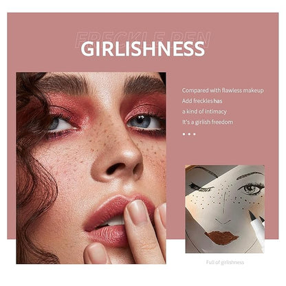 Freckle Pen 3 Colors Waterproof Long Lasting Quick Dry Small Spot Natural Like Face Freckle Makeup Pen, Dark Brown, Light Brown and Grey, Upgrade Design