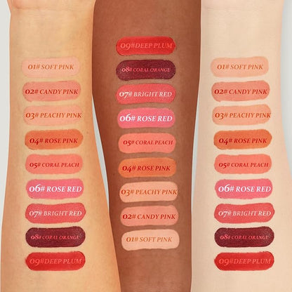 Cream Blush, Matte Moisturizing Makeup Effect, Long-Lasting, Easy to Apply, Anti-smudge, Natural Makeup, Cream Blush Suitable For Women in Various Occasions-06 Rose Red