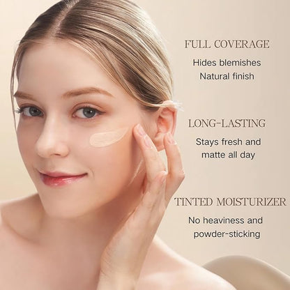 Be auty Balm Skin Tint Stick - Tinted Moisturizer for Face - Multi-Use Foundation Stick Full Coverage - Tinted Solid Serum Foundation Balm for Contour Concealer, Natural Finish