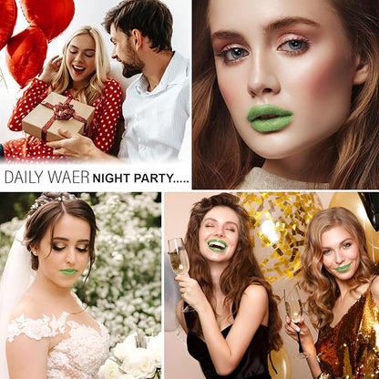 Shimmer Lip Gloss - Non-Sticky Girls Gloss - Long Lasting High Shine - 0.7 FL Oz Gloss for Girls & Women - Cruelty Free - (Wicked Green: S71)