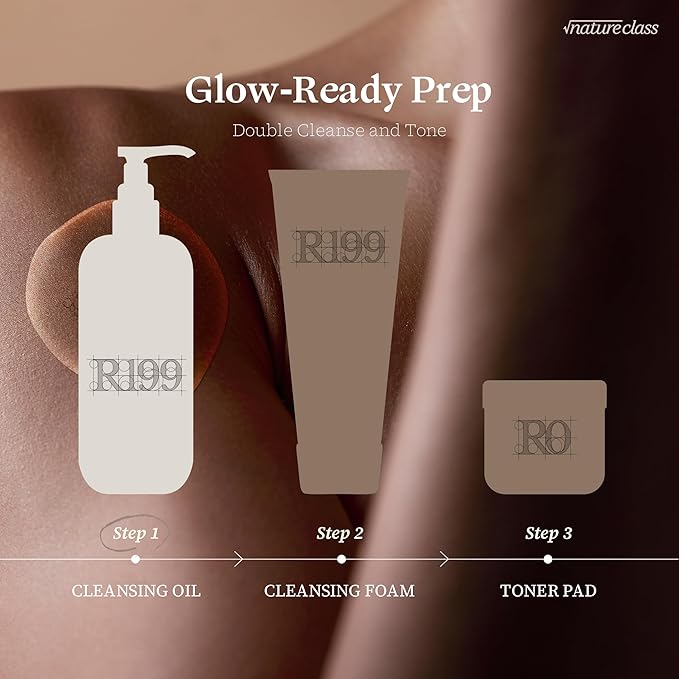 NATURECLASS] R199 Rice Cleansing Oil- Fast Emulsification, Pore-Cleansing, Blackhead Removal without Clogging Pores, Makeup Dissolving, and Hydrating Formula, Korean Skincare 6.76 Fl Oz
