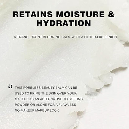 Blurring Balm Powder, Setting Translucent Foundation Primers, Oil Control Concealer Pressed Cream Waterproof Sweatproof Making Long Lasting Makeup Primer (#02 Sky, 0.16 oz)