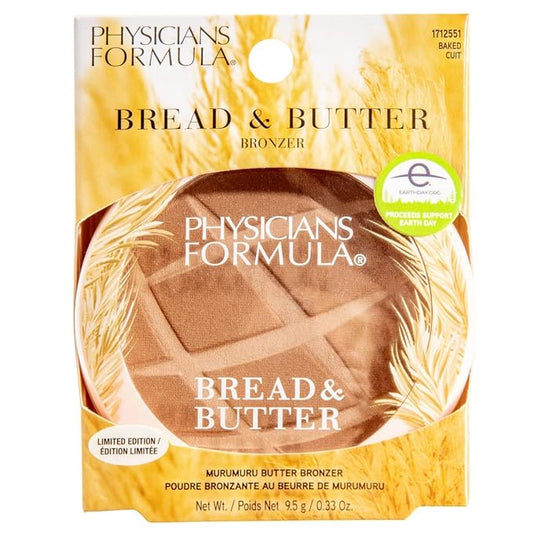 Physicians Formula Murumuru Bread & Butter Bronzer Baked, Moisturizing, Silky All-Day Glow, Dermatologist Tested, Hypoallergenic, Vegan & Cruelty-Free