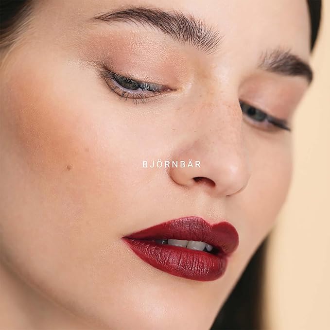 Matte Lipstick - Vegan Formula - Highly Pigmented - Rich Color Payoff - Long Lasting Wear - Suitable For All Skin Types - Bjornbar - 0.14 Oz, Deep Purple, (I0100316)