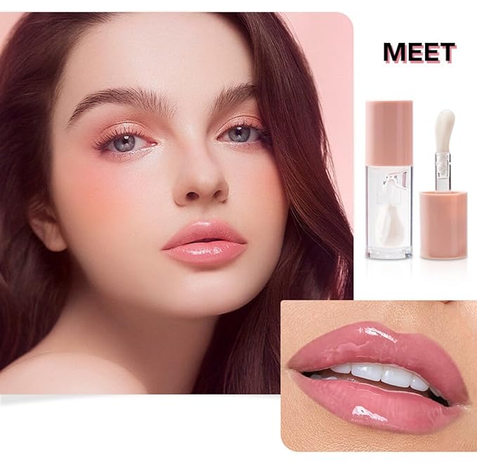 MAEPEOR Clear Glossy Lipgloss 5 Colors Nourishing High-shine Glossy Lipgloss Luscious-colors Non-Sticky Shine Glossy (Clear)