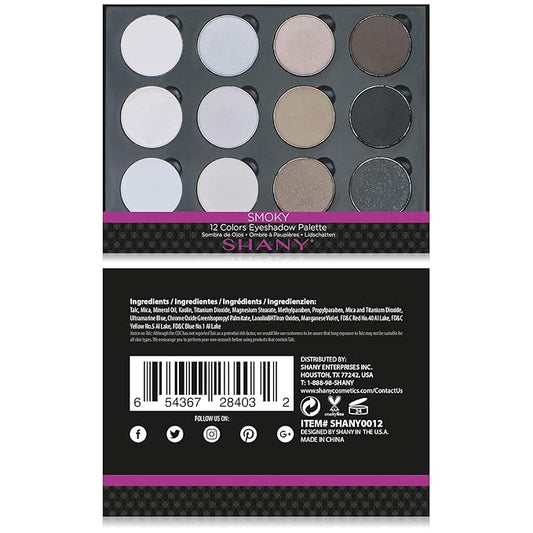 SHANY 12 Color Palette, Smokey Eyes, 6 Ounce