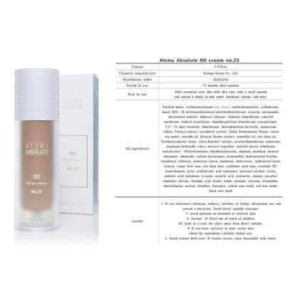 Moist formula & natural skin tone up BB, For ATOMY Absolute BB cream, 1.11fl.oz. (No. 23, natural beige)