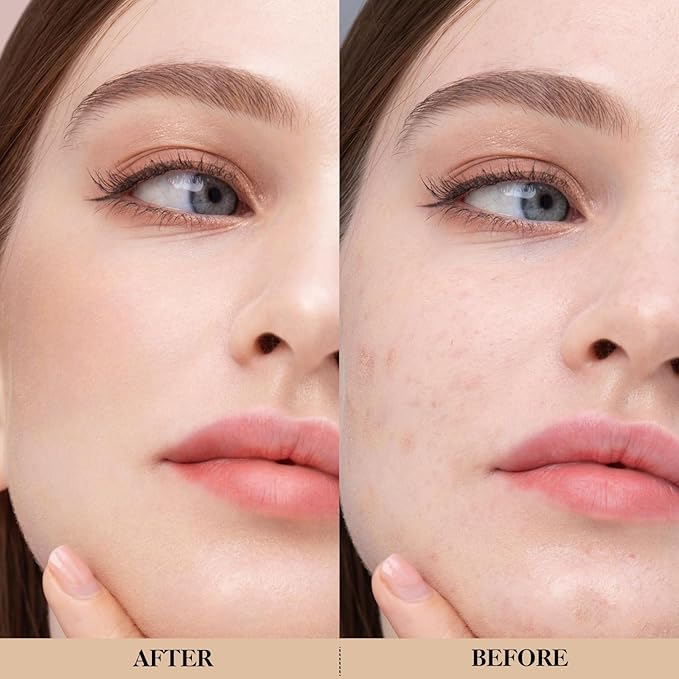 LAMUSELAND Liquid Foundation Makeup, Matte Full Coverage Hydrating Foundation Concealer, Color Correcting Moisturizing Face Makeup for All Skin (Rose Blush, Large)