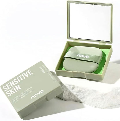 Novo Oil Absorbing Sheets with Mirror & Powder Puff – 100 Sheets, Instant Shine Control, Portable & Travel-Friendly, Convenient Oil Control, Non-Greasy Skin, Easy to Use, Unisex