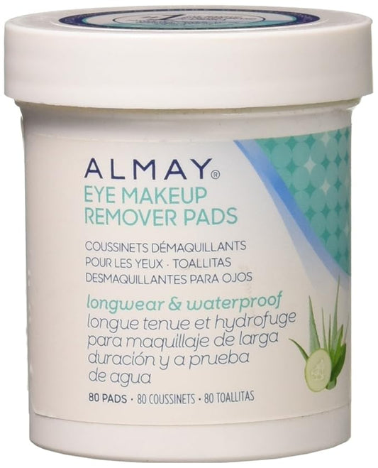 Almay Longwear & Waterproof Eye Makeup Remover Pads, 80 Count