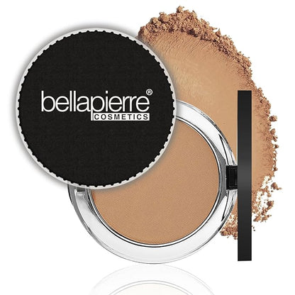 bellapierre Compact Mineral Foundation SPF 15 | Vegan & Cruelty Free Natural Makeup | Full Coverage Matte Foundation | Hypoallergenic | Oil & Talc Free - 0.35 Oz - Nutmeg
