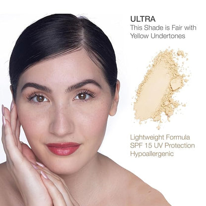 bellapierre Compact Mineral Foundation SPF 15 | Vegan & Cruelty Free Natural Makeup | Full Coverage Matte Foundation | Hypoallergenic | Oil & Talc Free - 0.35 Oz - Ultra