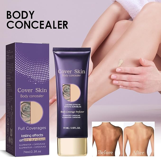 All Over Complexion Perfector, New Body Coverage Perfector, Tattoo Cover up Makeup Waterproof, Cream Body Makeup, Natural Radiance Shade,Transfer-Resistant Body Makeup (1PC, 2.5 fl oz)