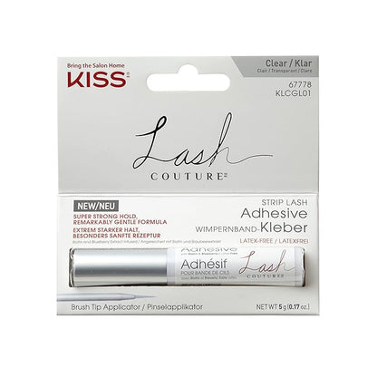 KISS Falscara Remover for Lash Adhesive, Makeup, Wisps + Lash Couture Lash Glue, Super Strong Strip Lash Adhesive, White