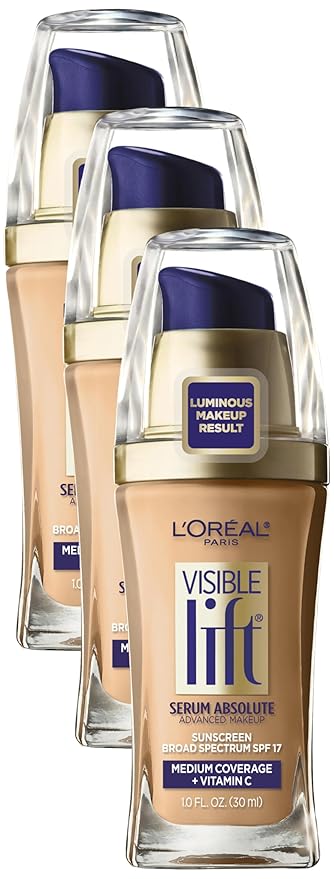 L’Oréal Paris Visible Lift Serum Absolute Foundation, Buff Beige, 1 Ounce (Pack of 3)