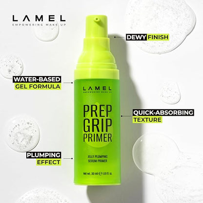Prep Grip Jelly Primer, Hydrating Primer for Face Before Makeup for Long-Lasting Hold, Gripping Gel Base for Foundation, Lightweight Makeup Application Gel, Plumping Serum Texture, 1.01 fl.oz