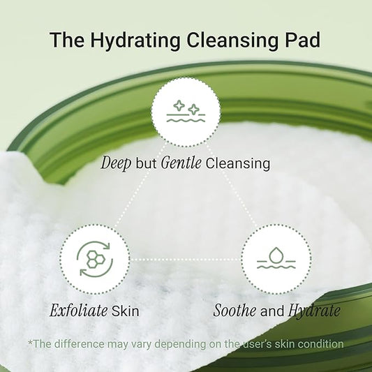 Meebak Cica Cleansing Water Pads | Makeup Remover Pads | Face Cleansing Wipes | Exfoliation Toner Pad | Hydrating & Toning for Sensitive Skin - 80ct