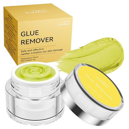Eyelash Extension Remover Cream, Professional Lash Remover for Lash Extensions, Low Irritation, Fast Dissolution, Lash Extension Remover Cream for Salon Use, 5g (Lemon)