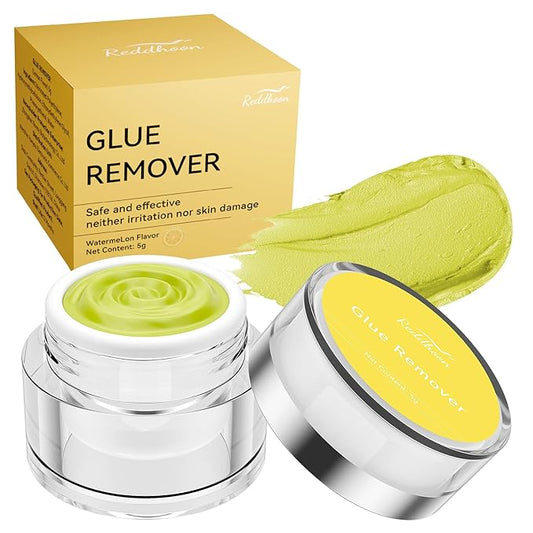 Eyelash Extension Remover Cream, Professional Lash Remover for Lash Extensions, Low Irritation, Fast Dissolution, Lash Extension Remover Cream for Salon Use, 5g (Lemon)