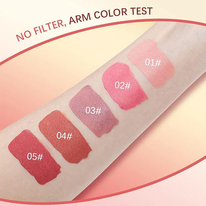 Liquid Blush, Natural Matte Velvet Finish, Soft Cream Liquid Face Blush for Cheeks, Skin Tint Rubor Makeup, Long Lasting Lightweight Blendable (#02 Peach Pink)