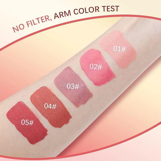 Liquid Blush, Natural Matte Velvet Finish, Soft Cream Liquid Face Blush for Cheeks, Skin Tint Rubor Makeup, Long Lasting Lightweight Blendable (#02 Peach Pink)
