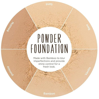 Burts Bees 100% Natural Mattifying Powder Foundation, Sand - 0.3 Ounce (Pack of 2)