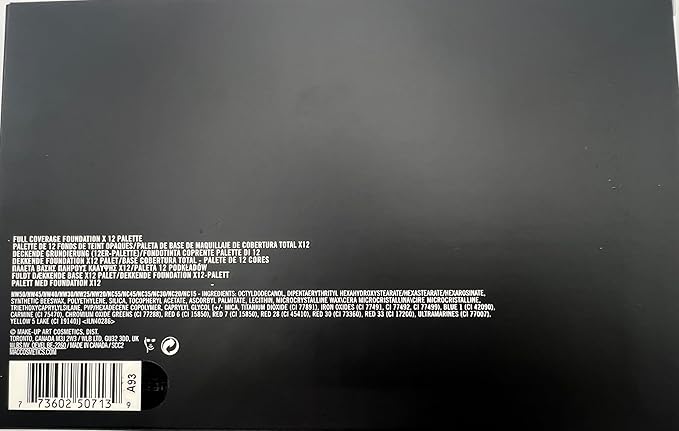 MAC Full Coverge Foundation x 12 Pro Palette - 1 oz / 30 g