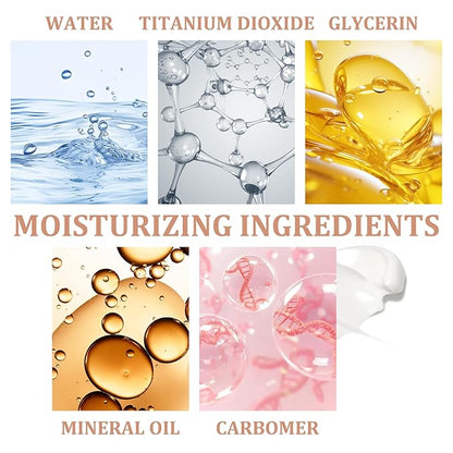 2PCS Color Changing Foundation Makeup Set, Full Coverage Liquid Makeup Foundation with Brush, Moisturizing Oil Control Foundation Color Changing Makeup, Waterproof Matte Concealer with Makeup Sponge