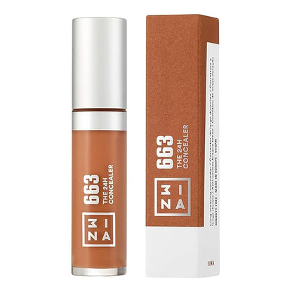 3INA The 24H Concealer 663 - Brightening, Color Correcting Concealer for a Natural, Poreless Finish - Lightweight, Buildable, Creamy Formula - Thick Applicator for a Smooth, Easy Blend - 0.15 oz