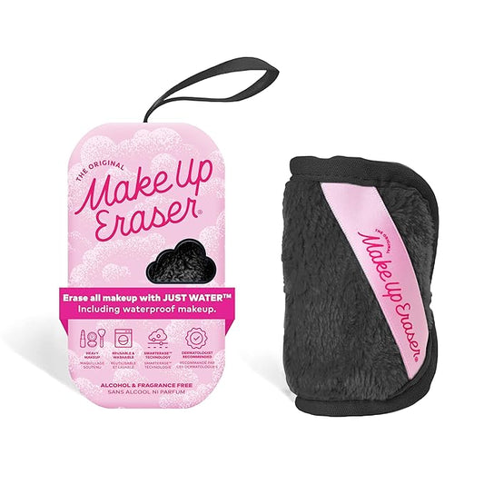 The Original MakeUp Eraser Mini PRO, Erase All Makeup With Just Water, Including Waterproof Mascara, Eyeliner, Foundation, Lipstick, Sunscreen and More! Chic Black, 1ct.