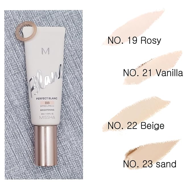 lightness & Brightening Makeup for MISSHA M Perfect Blanc BB Creams(1.35fl.oz.), No.22 Beige