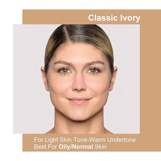 FV Waterproof Foundation, Medium Coverage, Oil-free & Long Lasting, Lightweight, Matte Foundation for Oily/Normal Skin, Transfer Proof Liquid Foundation Makeup, 30g, Classic Ivory