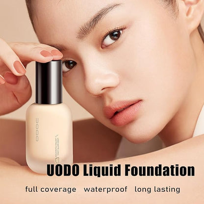 Uodo Liquid Foundation - Moisturizing Light/Matte Long Lasting, Invisible Foundation Makeup, Natural Matte W03