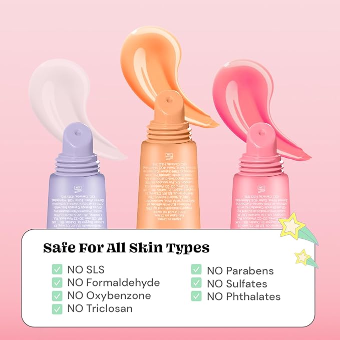 Glossmetics Glossy & Glazed Collection - Overnight Mask for Dry Lips, Fruit Butter Hydrating and Moisturizing Balm for Soft, Smooth Lips - Assorted Glaze, Pack of 3