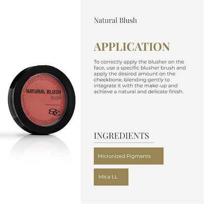 SALERM - Compact Powder Blush - Natural Blush - 8 g - Tone Scarlet - Natural-Looking Blush - Long-Lasting - Soft and Lightweight Texture - Buildable Coverage