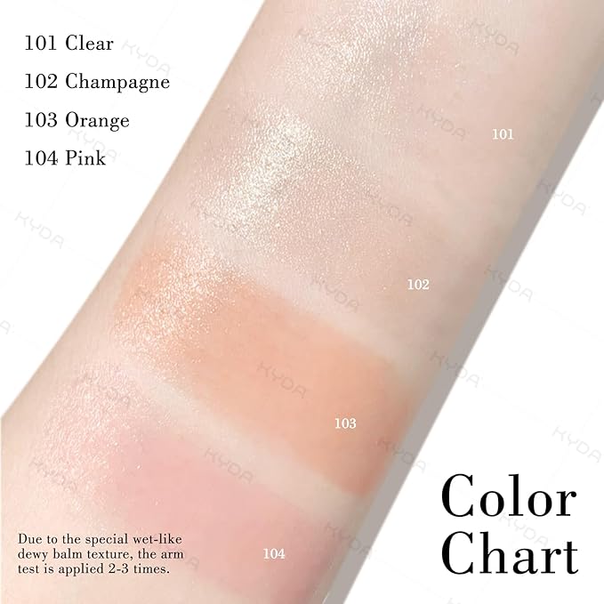 KYDA Orange Blush Stick, Natural Glow Face Blusher, Dewy Glow Finish, Radiance Balm for Glass Skin, Lightweight Creamy Multiuse Makeup Stick, Buildable Watercolor Blush Balm, Moisturizing