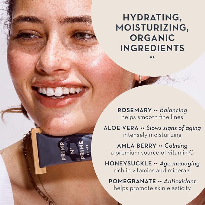 Glowing Skin Makeup Primer and Moisturizer - Vegan Hydrating Primer Face Makeup Pore Minimizer and Tinted Moisturizer for Face Care with Organic Base - Premium Face Primer for Makeup (Sun Kissed)