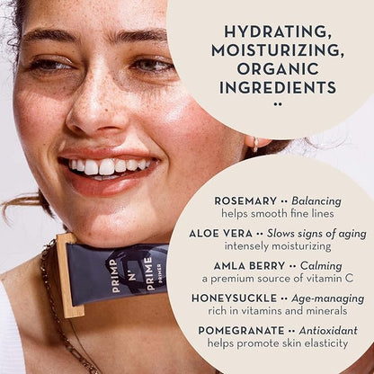 Glowing Skin Makeup Primer and Moisturizer - Vegan Hydrating Primer Face Makeup Pore Minimizer and Tinted Moisturizer for Face Care with Organic Base - Premium Face Primer for Makeup (Sun Kissed)
