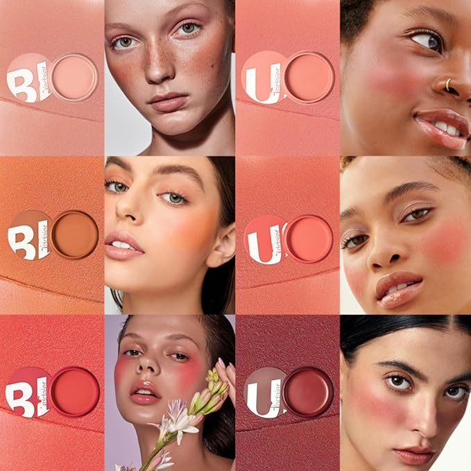 MAEPEOR Cream Blush 9 Color High-Pigmented Smooth Buildable Face Blush Long-Lasting Natural Look Blusher (Color 09)